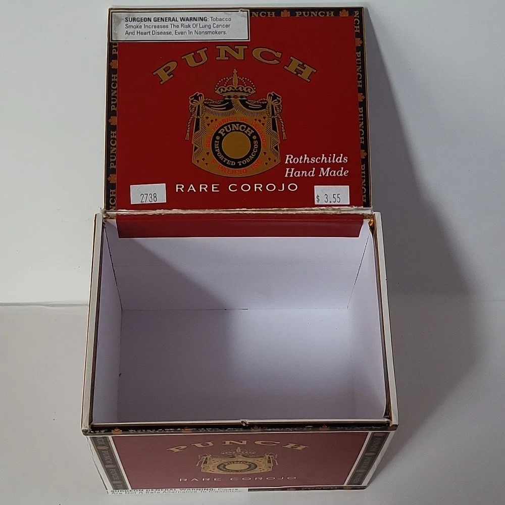 Punch Rothschilds Rare Corojo Edition Wood Lift Lid Cigar Box